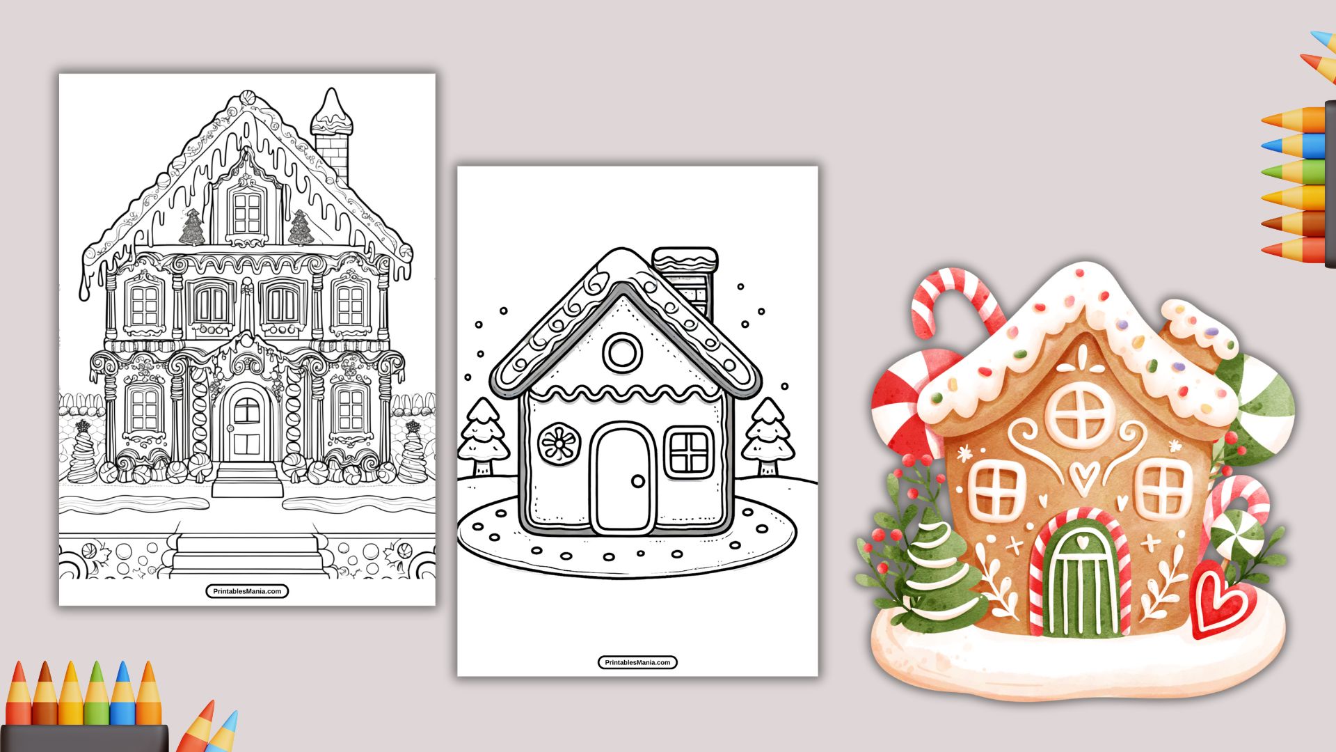 Gingerbread House Coloring Page