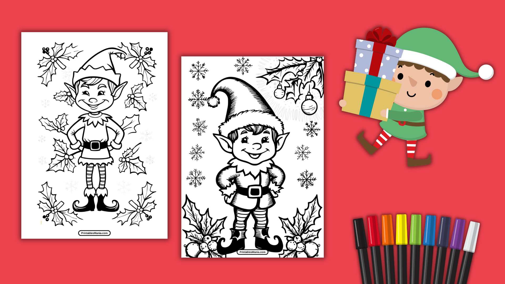 Elf Coloring Pages PDF