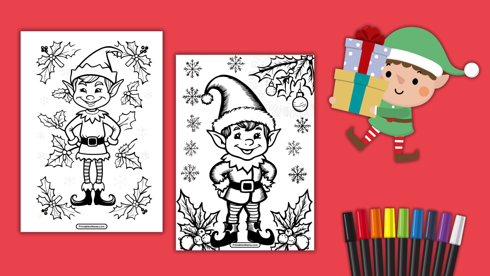 Elf Coloring Pages PDF