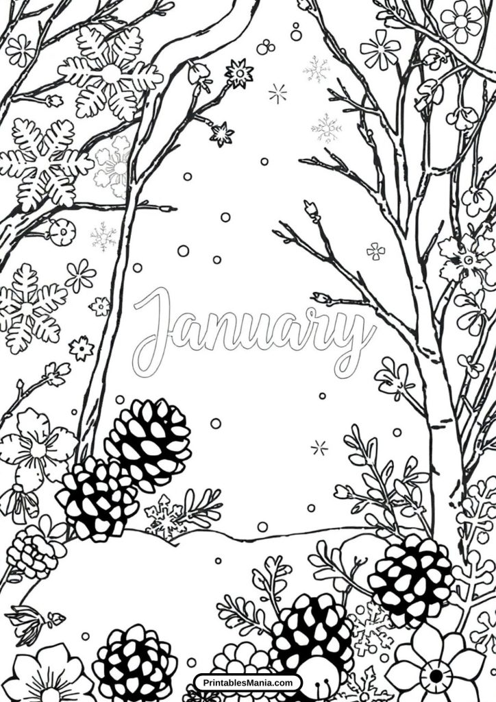 january coloring book free download