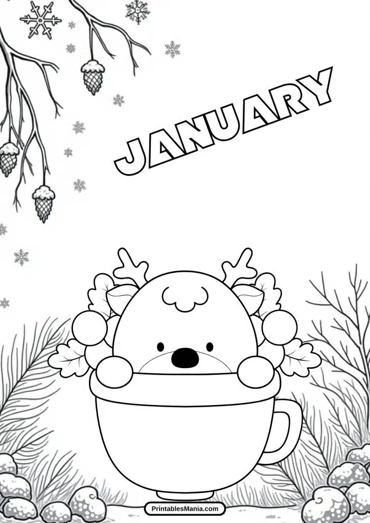 january coloring pictures free download