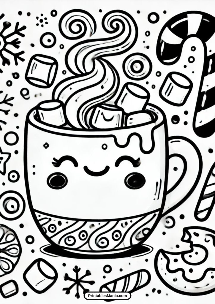 creative hot chocolate mug for coloring 