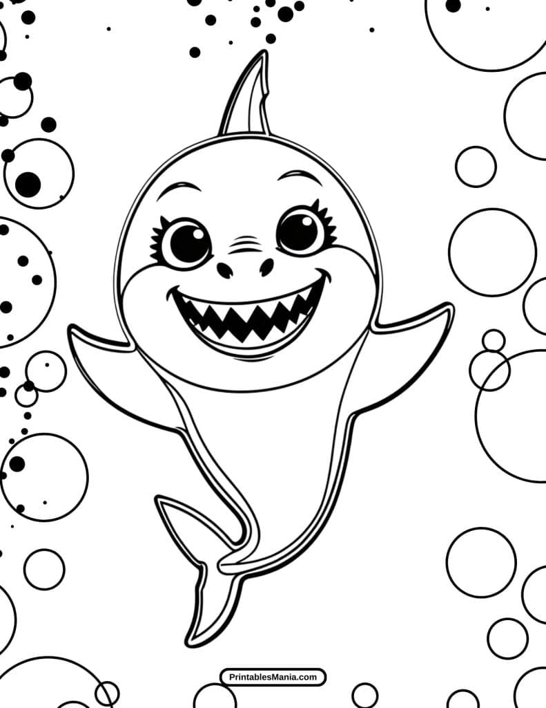 free printable baby shark coloring pages to download & print