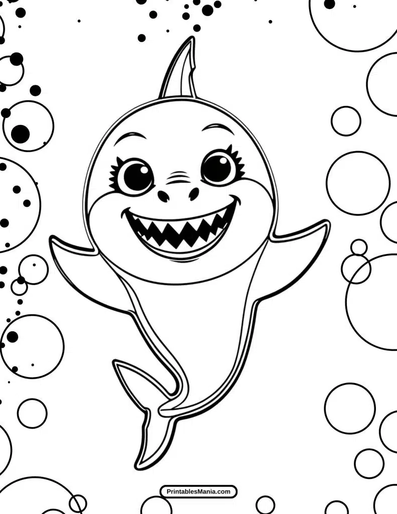 free printable baby shark coloring pages to download & print