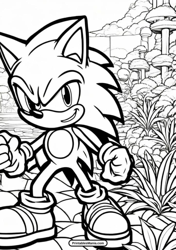 sonic 3 coloring page pdf download