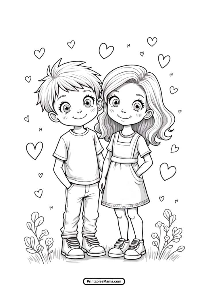 free valentine coloring pages pdf download