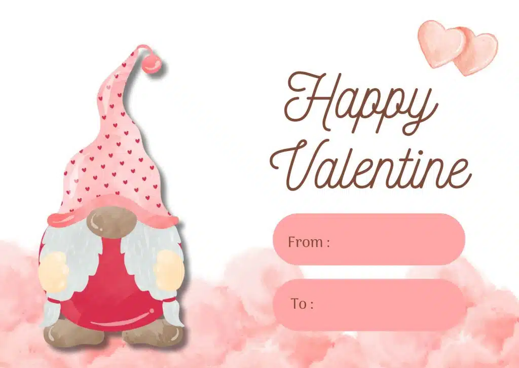 valentine’s day printable cards with festive designs