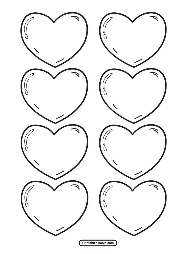 Valentine’s day heart template