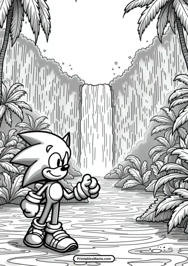 sonic 3 underwater scene printable page free