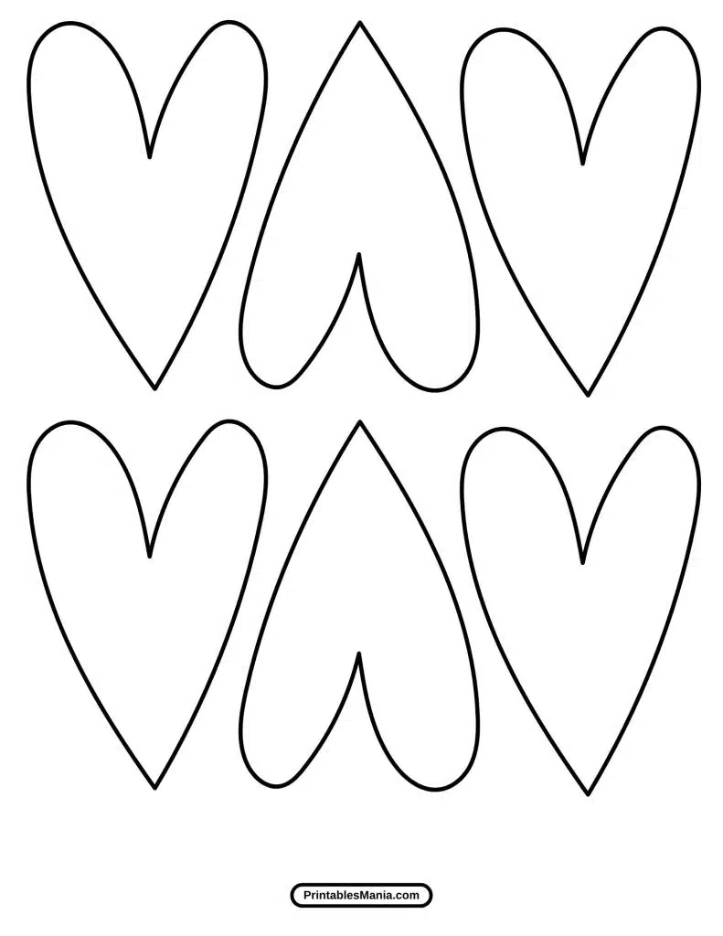 heart template for coloring