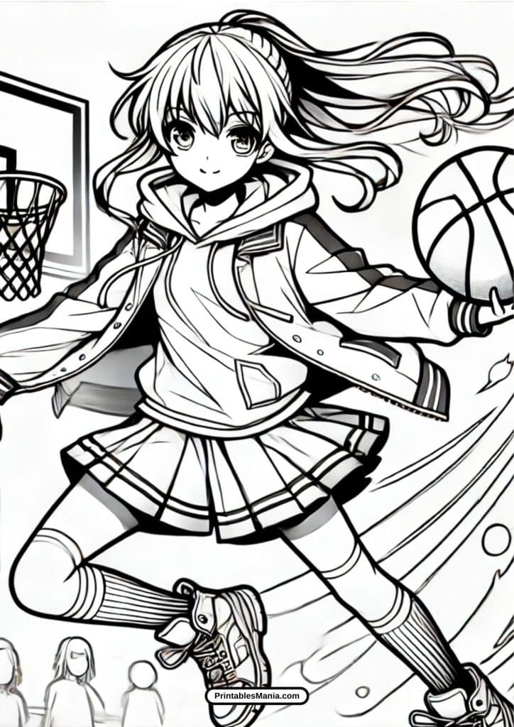 download magical anime girl coloring pages free