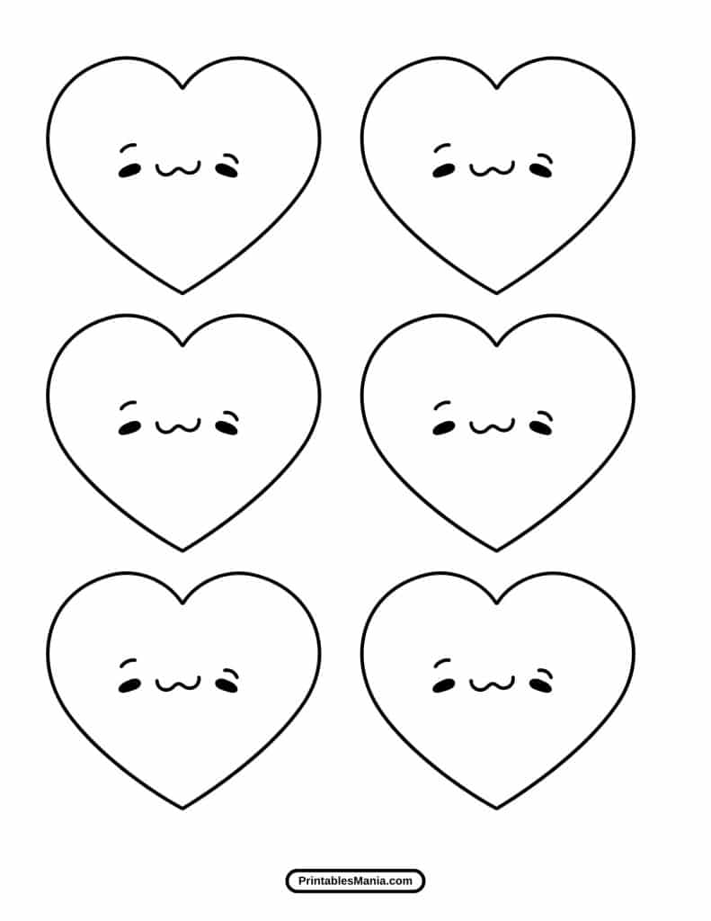 printable heart pattern for tracing and DIY crafts