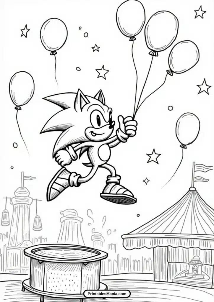 sonic 3 carnival coloring sheet free download