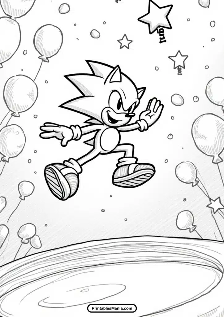 sonic 3 printable coloring page for children