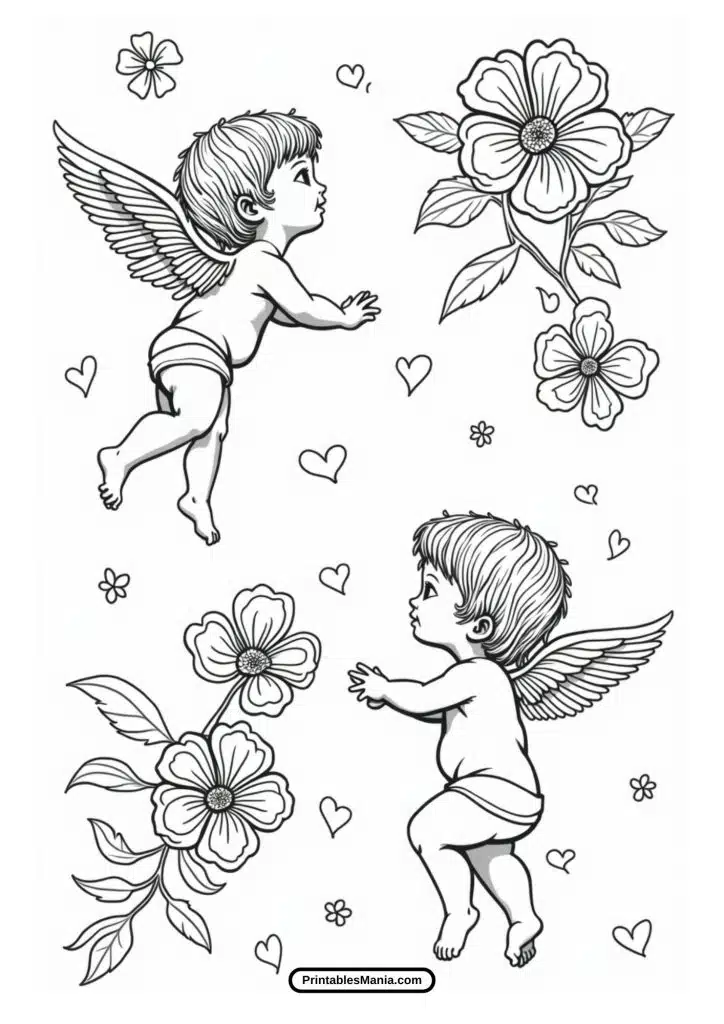 simple valentine coloring page pdf free download