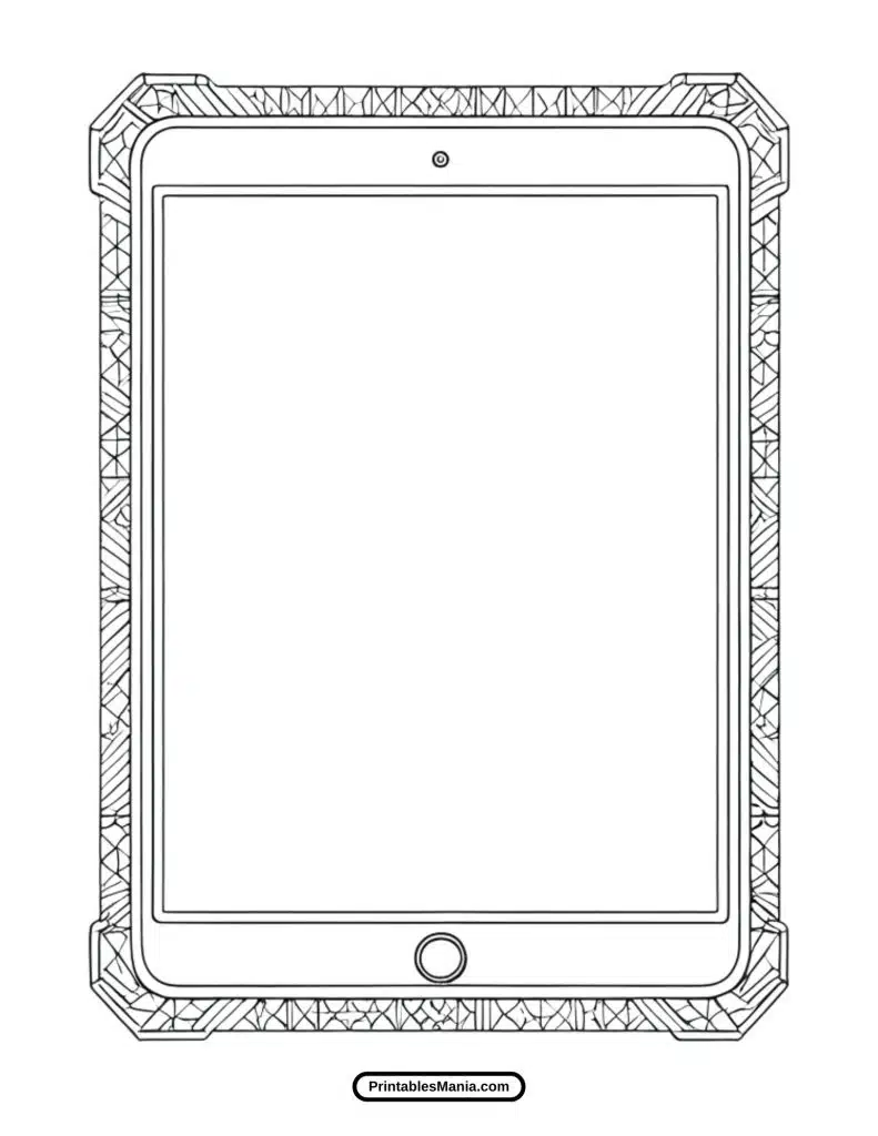 easy-to-color iPad page for fun coloring activities