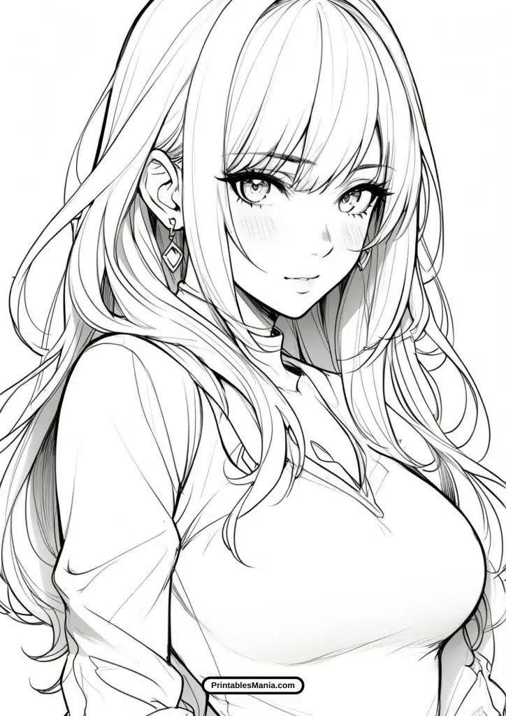 anime girl coloring pages