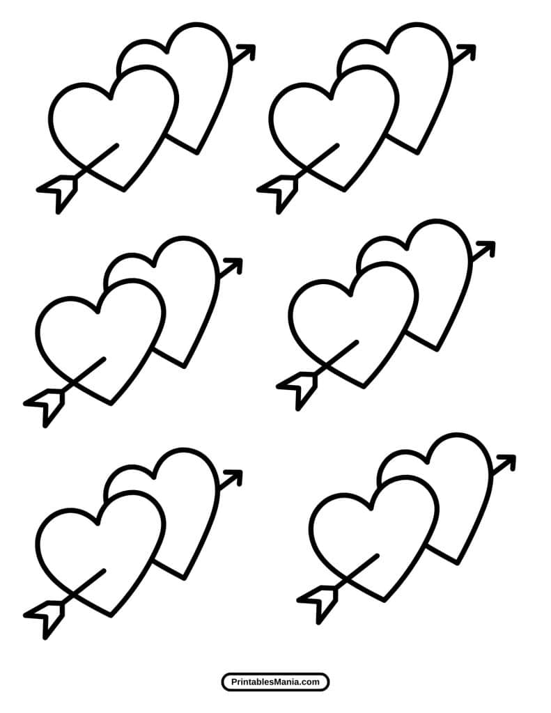 easy heart template for greeting cards and art projects