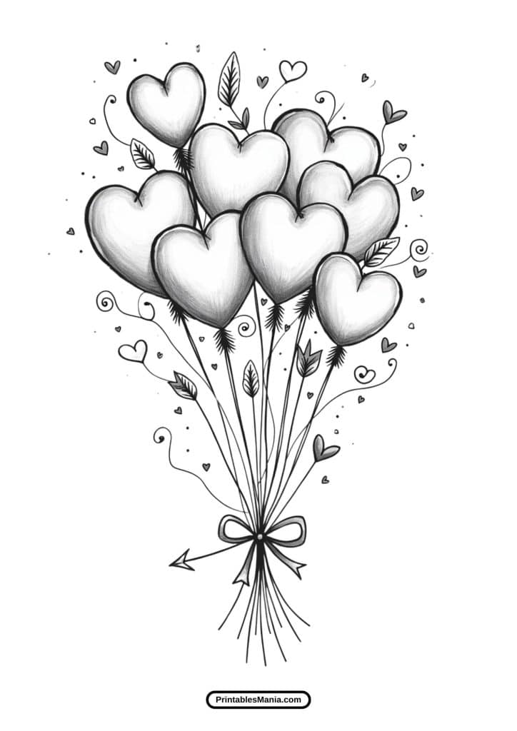 printable valentine's card design coloring page free