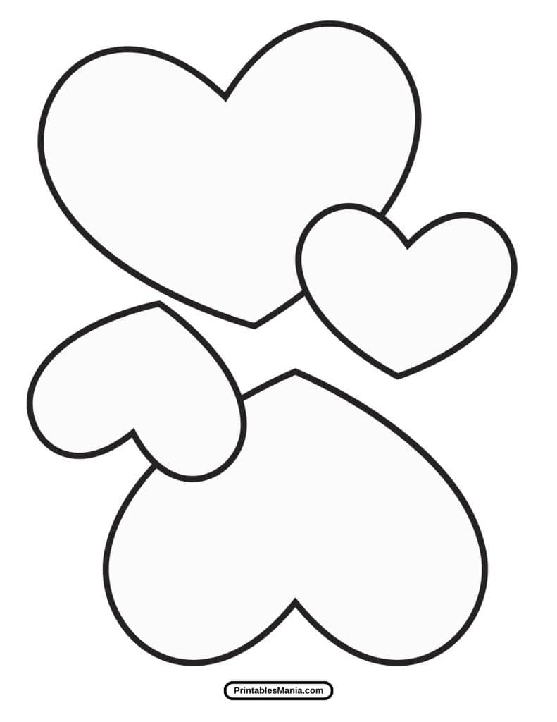 simple heart outline template