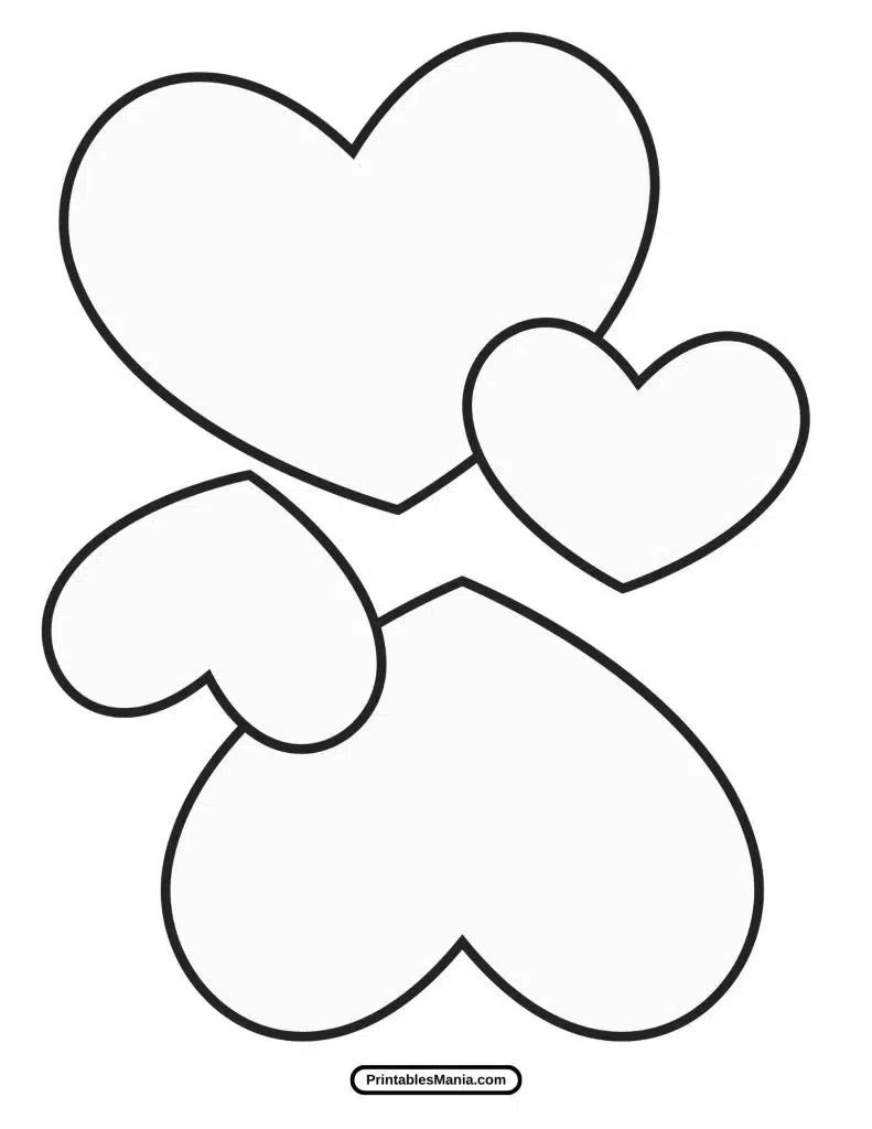 simple heart outline template