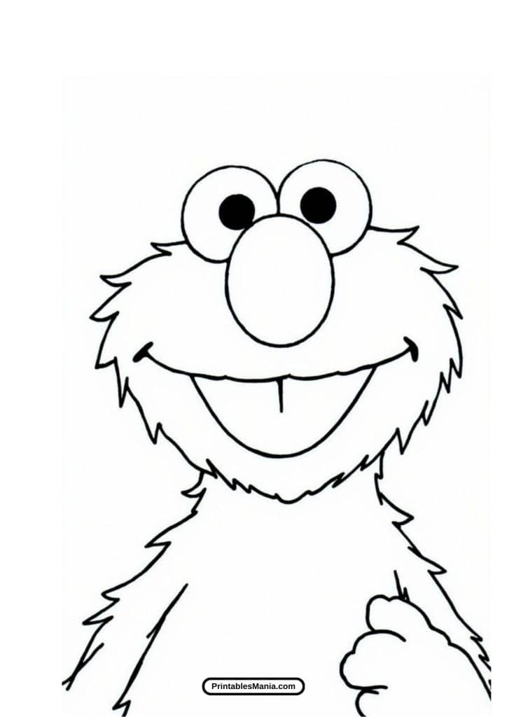 free elmo coloring sheet to download and print