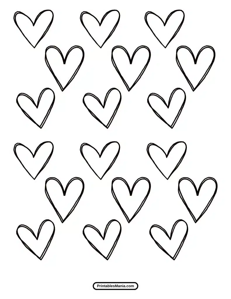 decorative heart outline template