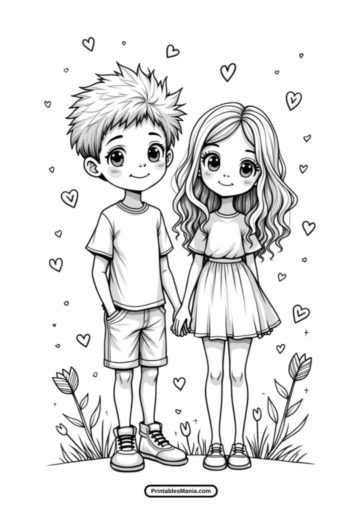 download free romantic valentine’s day coloring pages pdf