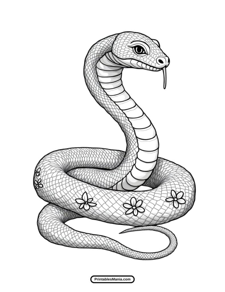 free downloadable snake coloring sheet for all ages