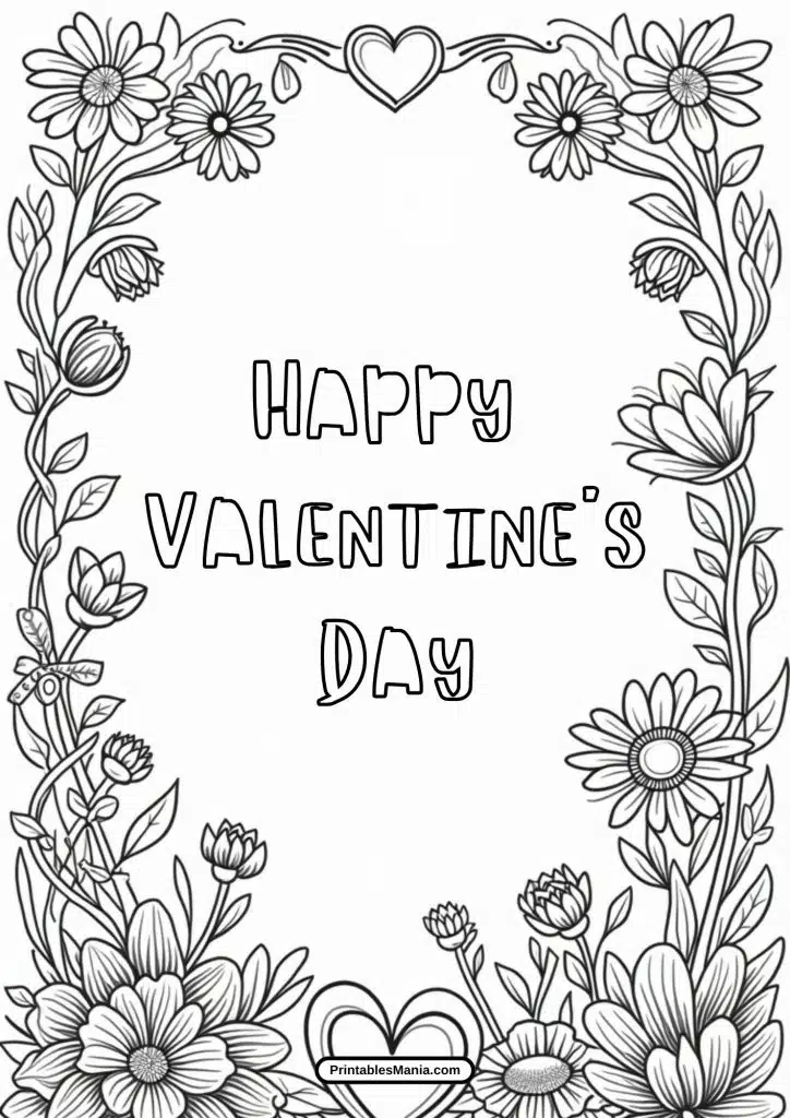 download free printable valentine's day coloring pages pdf