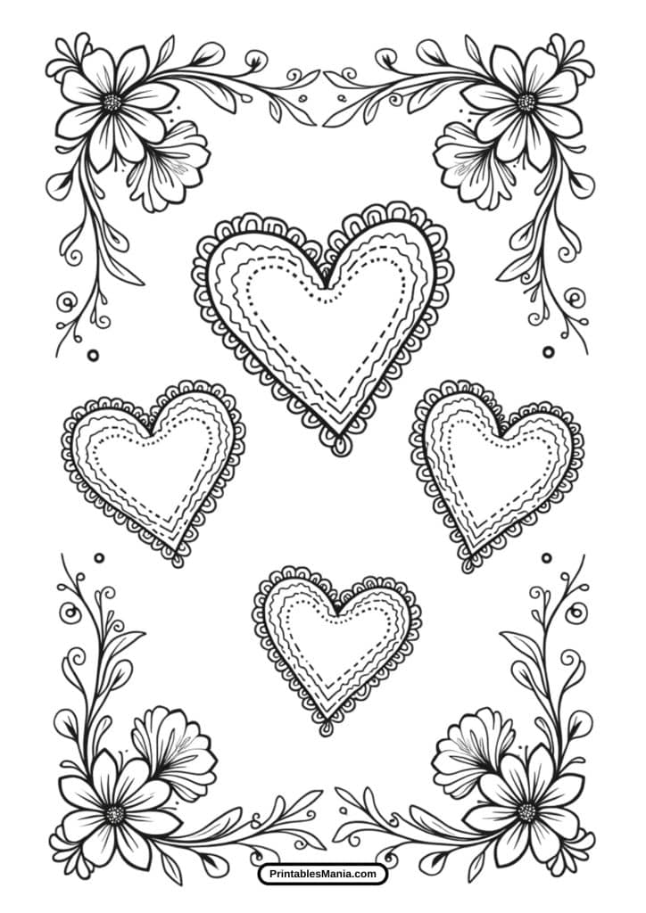 free printable love-themed valentine's day coloring page