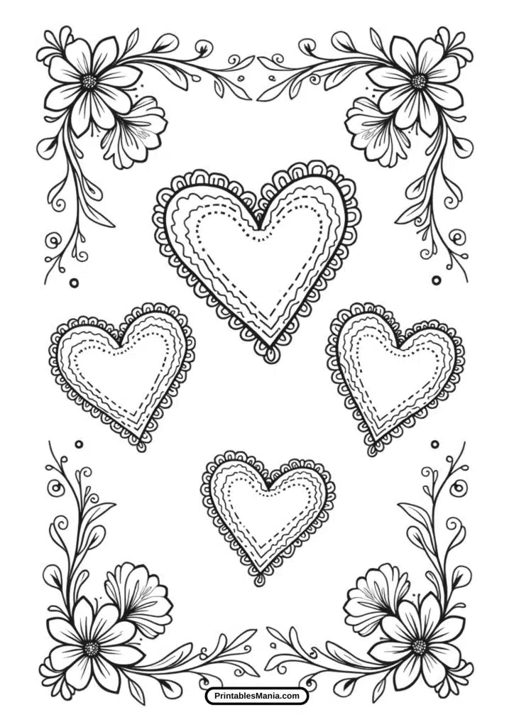 free printable love-themed valentine's day coloring page