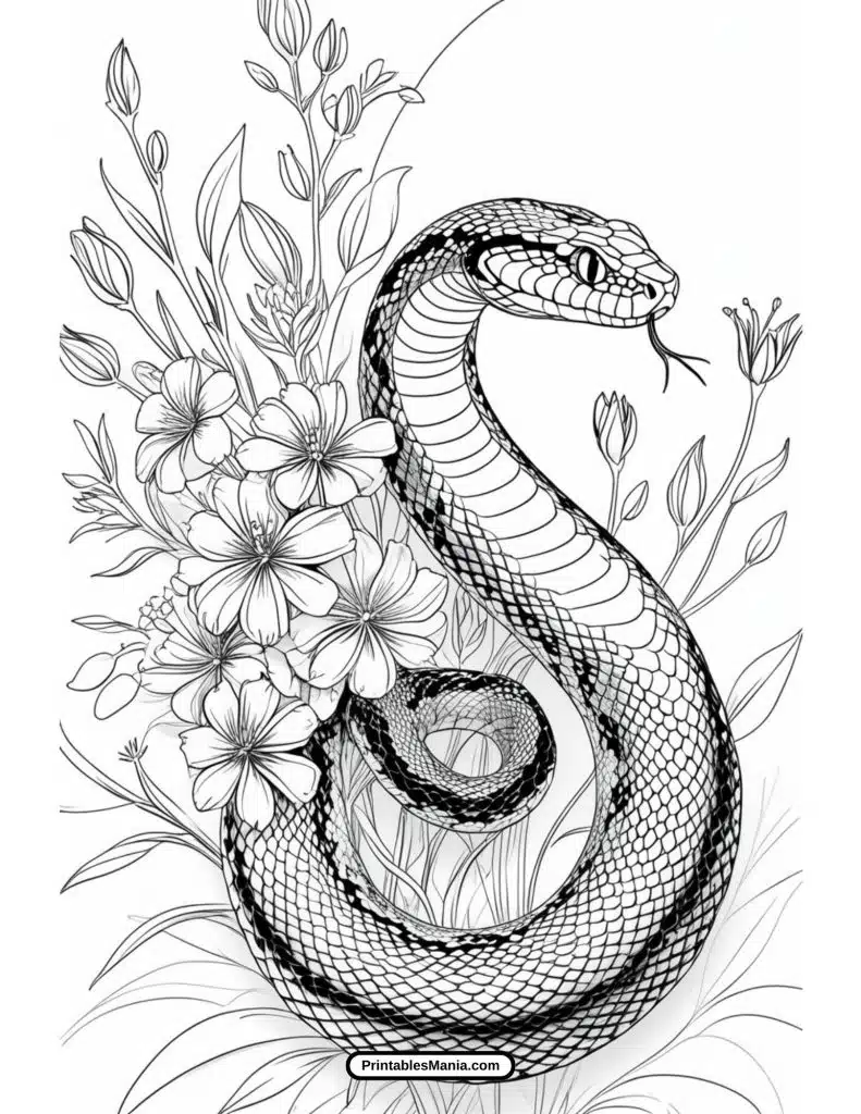 printable snake coloring sheet for all ages