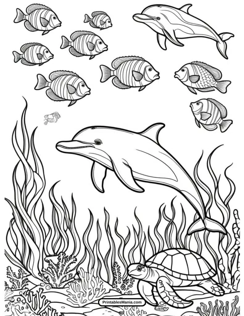 dolphin coloring pages printable