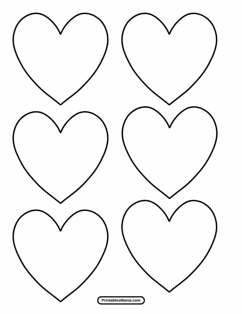 blank heart shape template