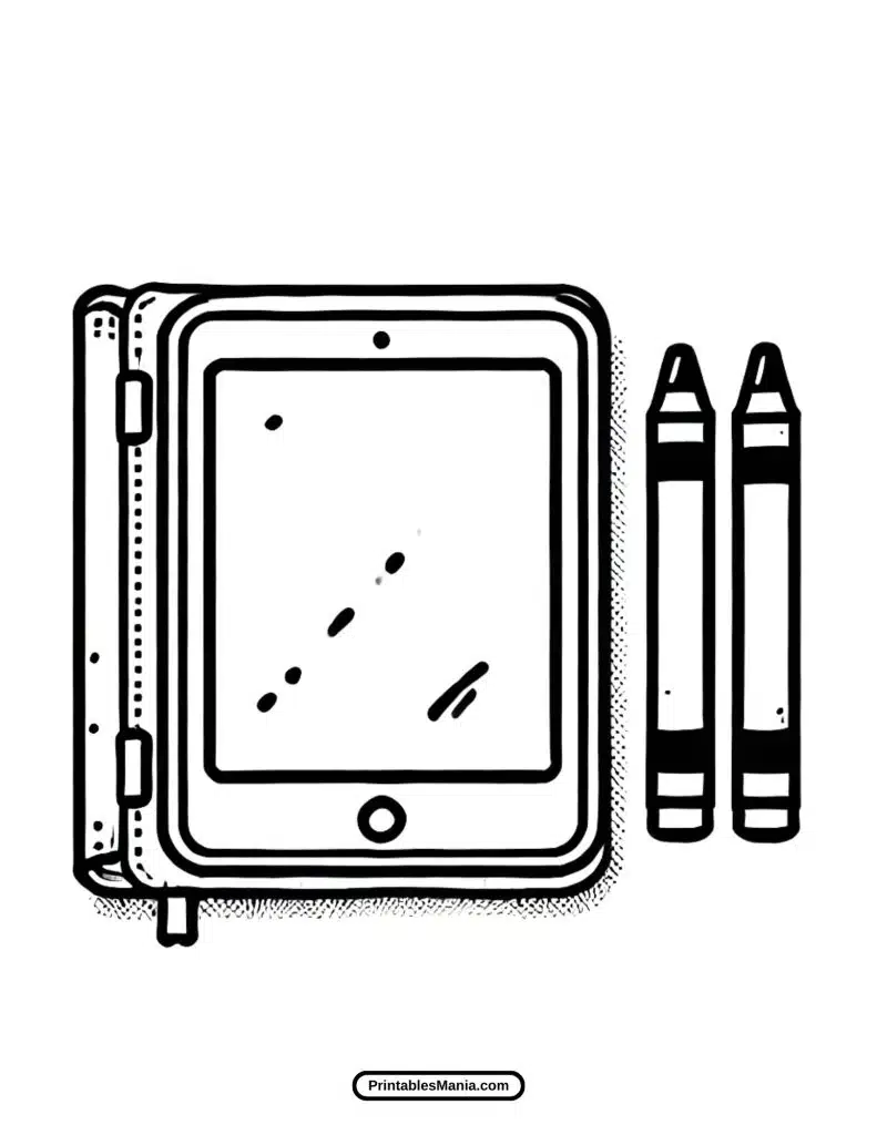 downloadable iPad coloring page pdf for fun activities