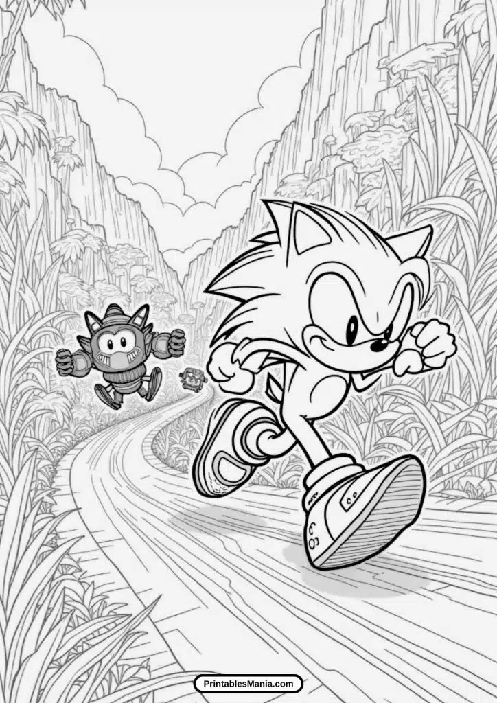 sonic 3 free printable coloring sheet