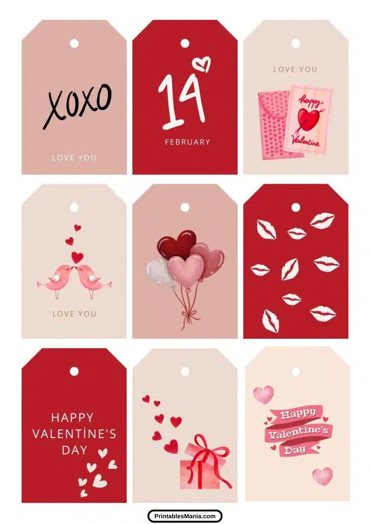 printable heart-shaped gift tags for valentine’s gifts