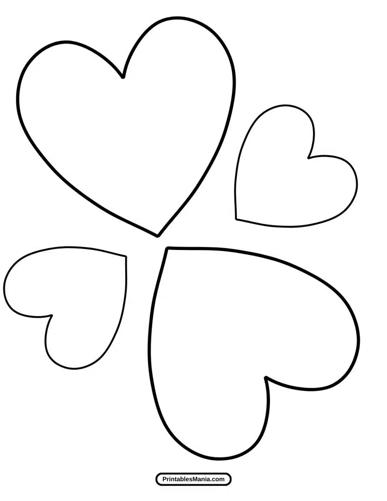 large heart template printable