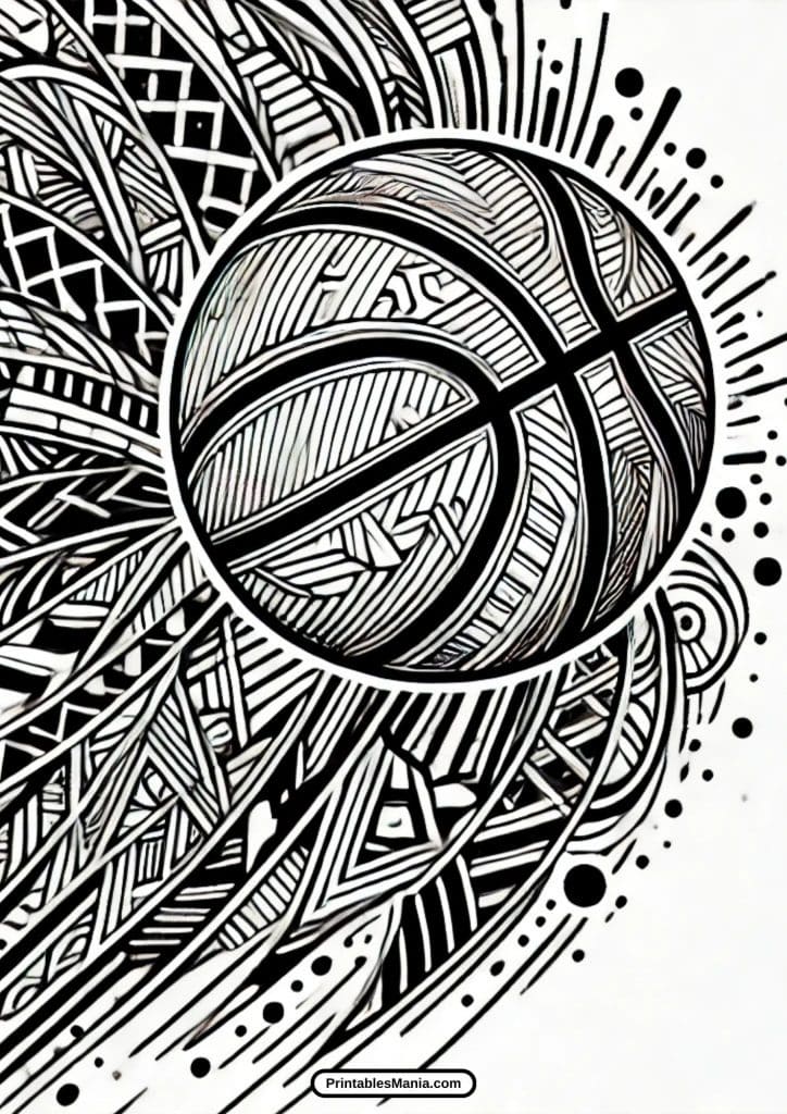 download basketball coloring page pdf