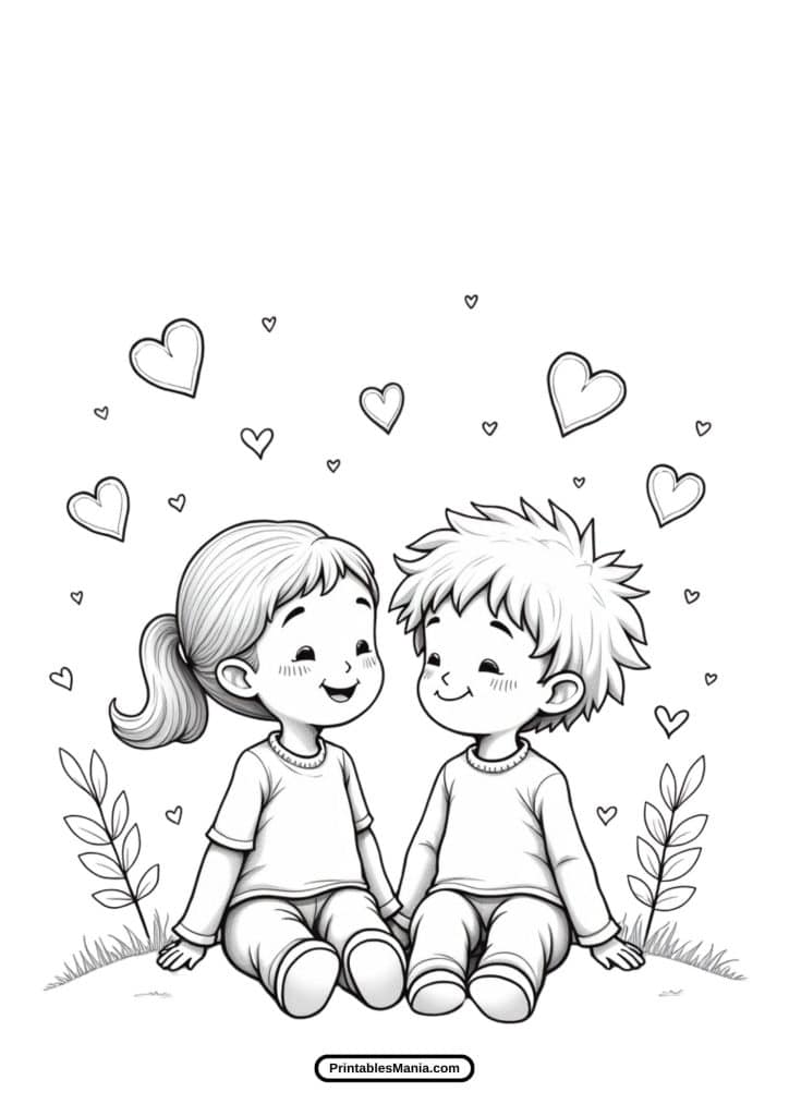 valentine coloring page pdf free