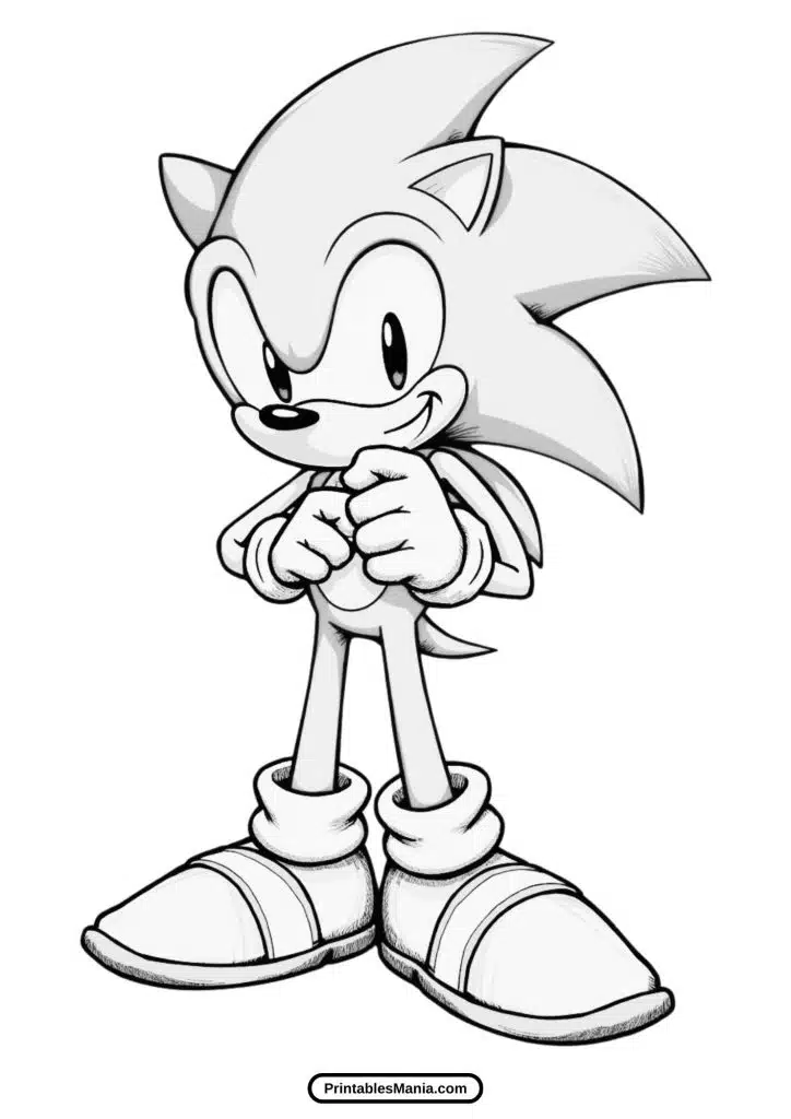 sonic 3 pdf coloring page for kids