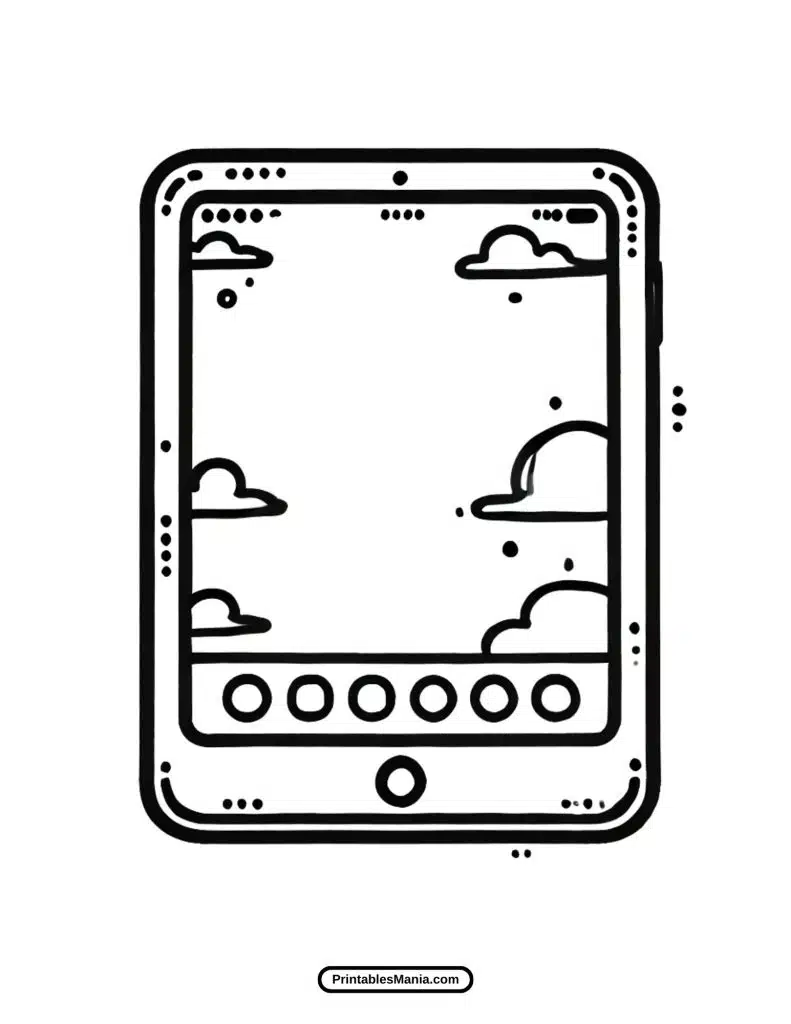 printable iPad coloring sheet