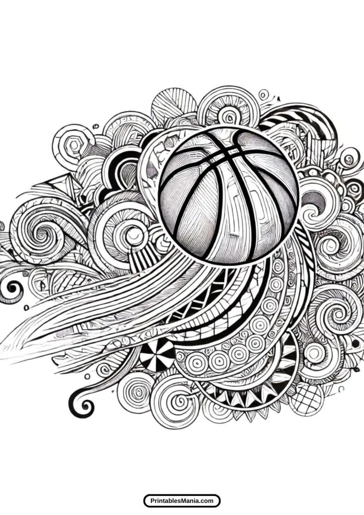 basketball coloring sheet printable