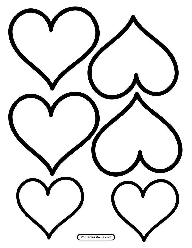 free heart stencil template