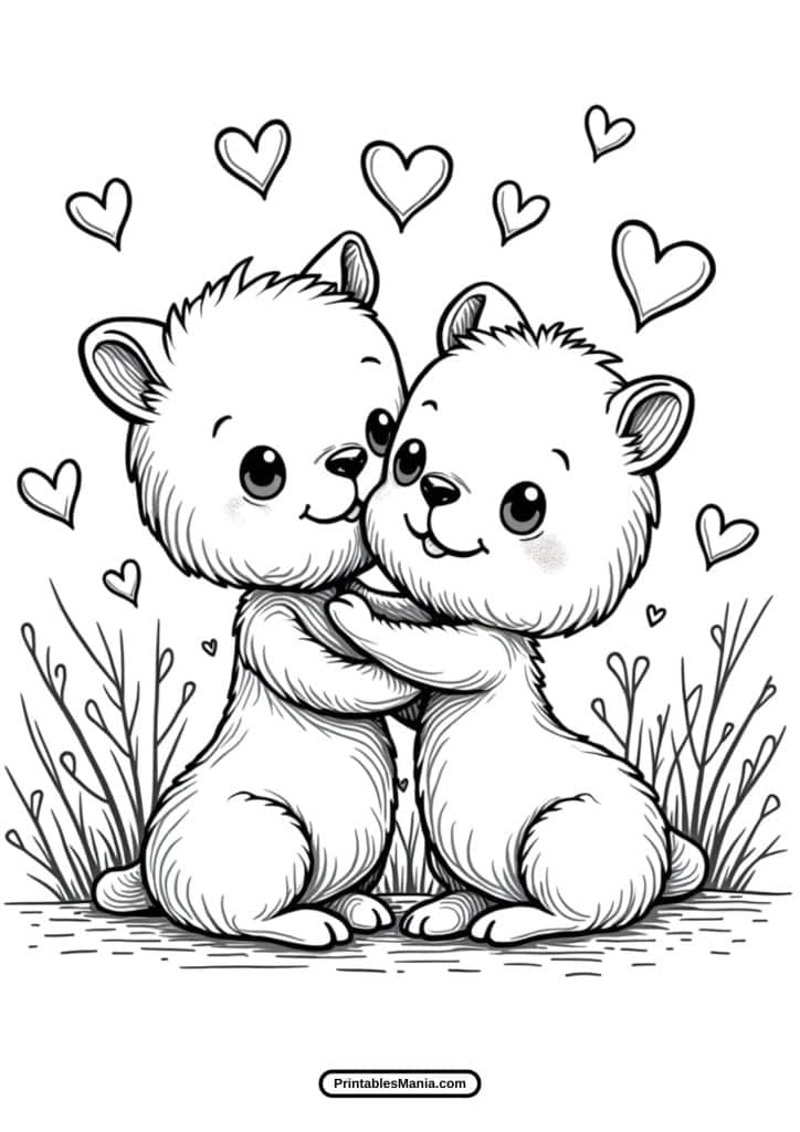 valentine's day coloring pages free printable