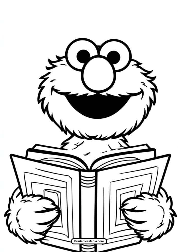 elmo-themed coloring page for kids' creativity