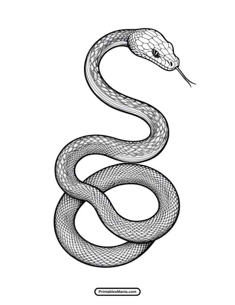 snake coloring sheet pdf for kids to enjoy