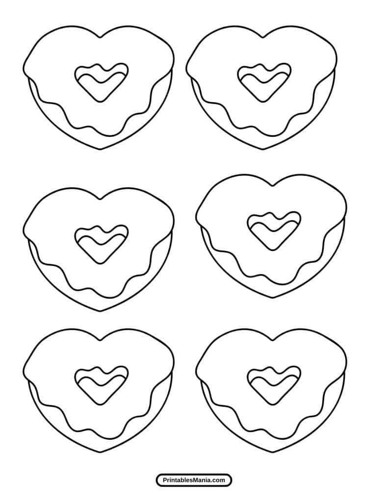 printable heart shape for crafts and Valentine’s Day