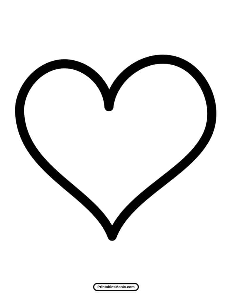 outline heart template 